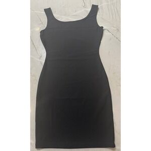 Maidenform Black Firm Control Shapewear Slip Dress Large P10006 Scoop Neck Tank